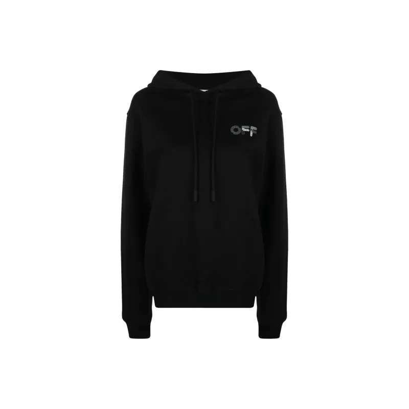 OFF-WHITE Arrow Motif Drawstring Hoodie-0