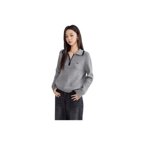 A21 Knitwear Women's Medium Heather Gray