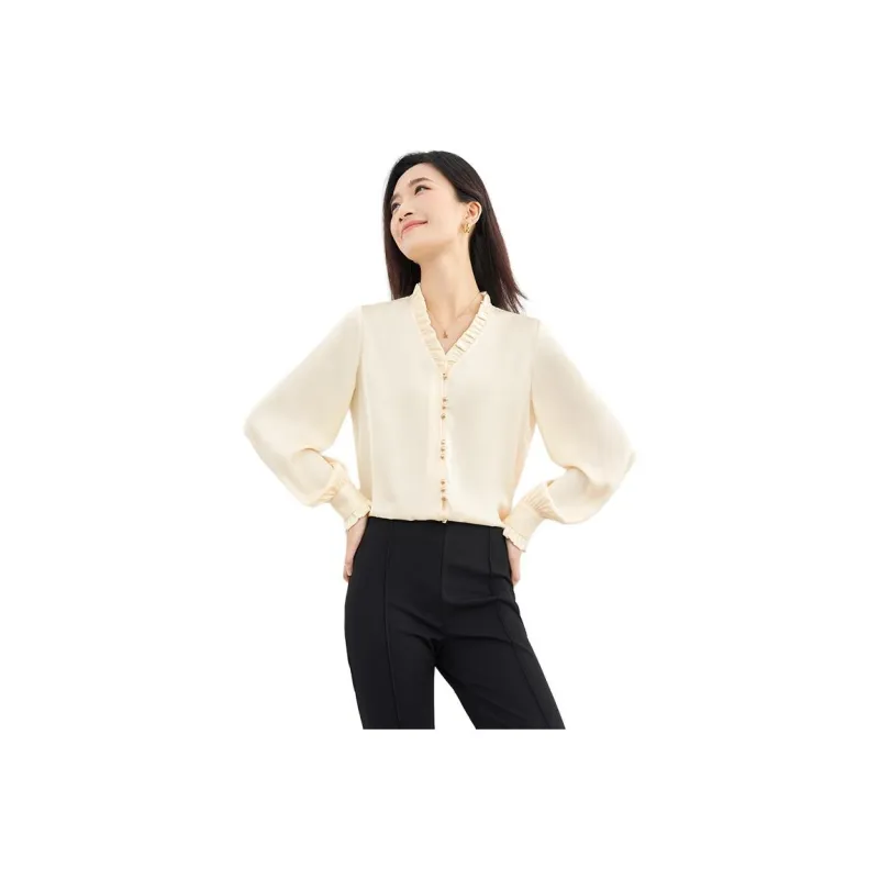 SENTUBILA Chiffon Shirts Women's-0