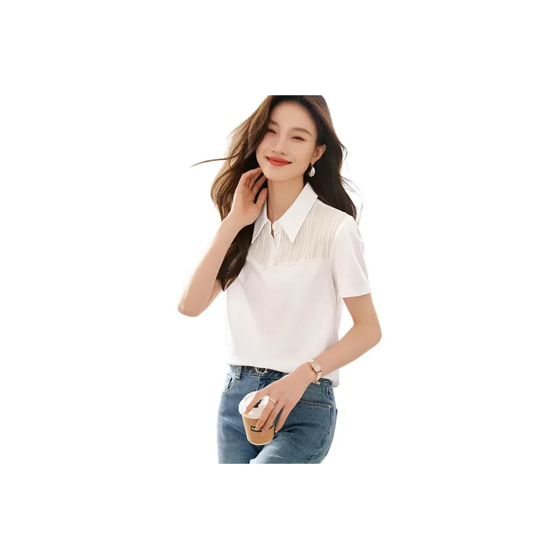 Mo Han Yi Mei SS24 Shirt Women's Raw White-0