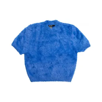 Ksubi Cyber Knit Short Sleeve Top 'Blue'