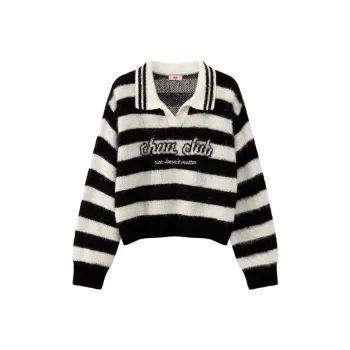 CHUU Knitwear Women's Black White Stripes