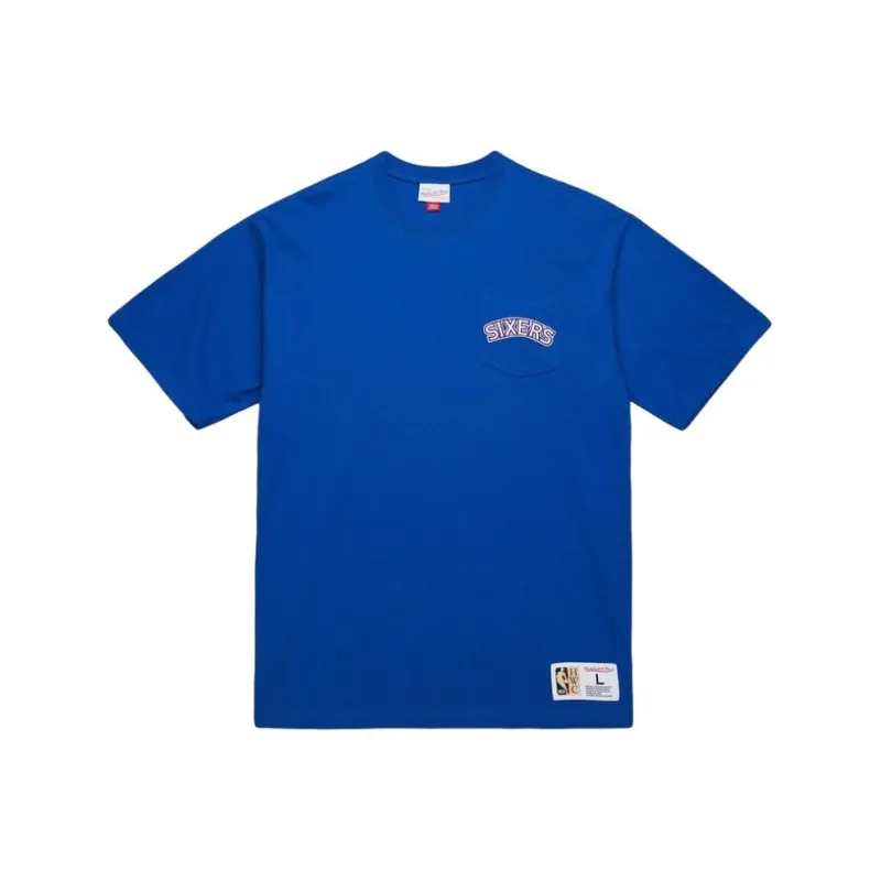 Mitchell & Ness x NBA Philadelphia 76ers T Shirt Unisex Blue-1