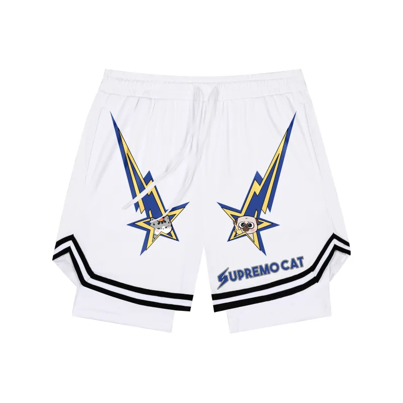 Supremo Cat Basketball Shorts Unisex-2