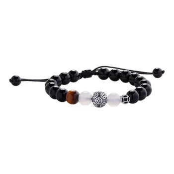 Lao Feng Xiang Natural Obsidian Bracelets Unisex