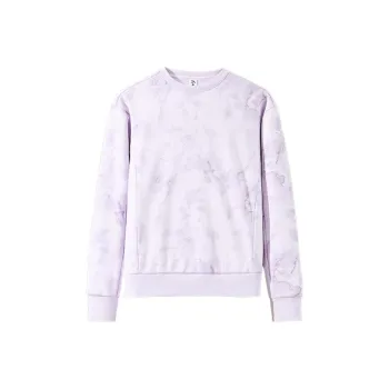 Anta Variety Training Collection Sweatshirt Women's Peach Blossom Purple/Full Coverage Stamping