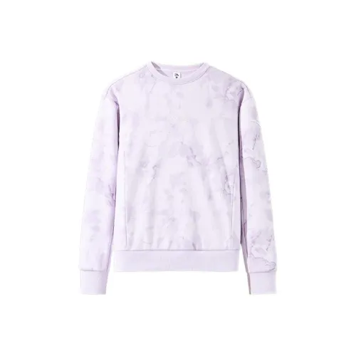 Anta Variety Training Collection Sweatshirt Women's Peach Blossom Purple/Full Coverage Stamping