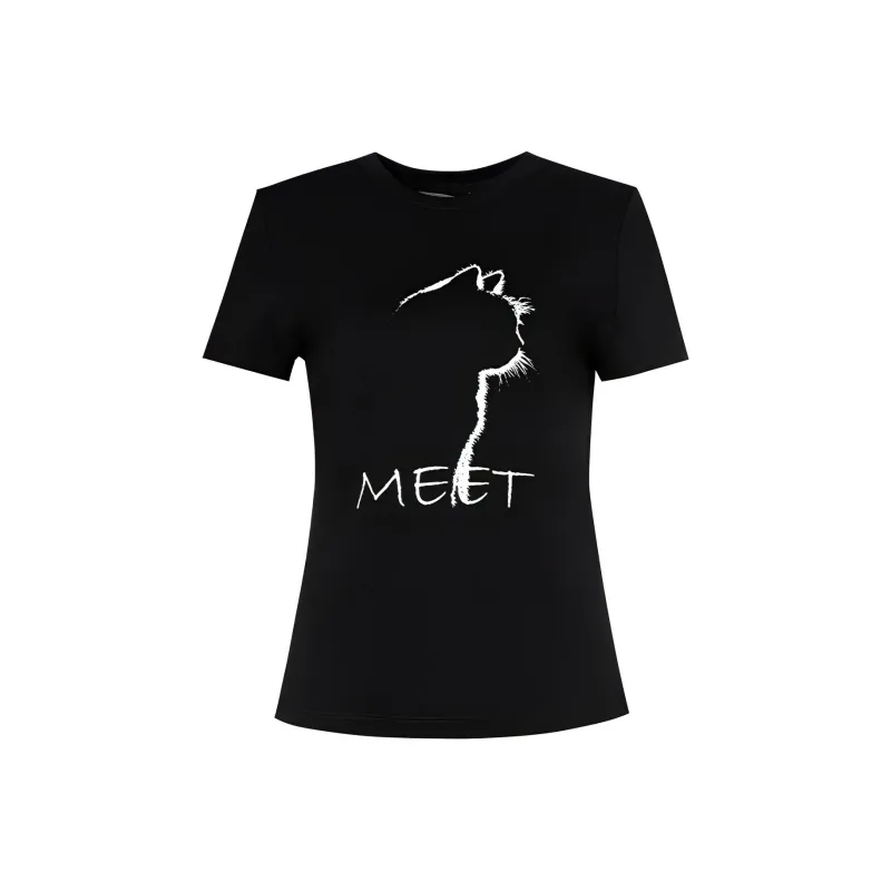 MeetMetro T Shirt Women's Black-0