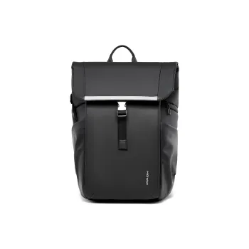 MOYYI Artificial Leather Backpack Regular Men's Black