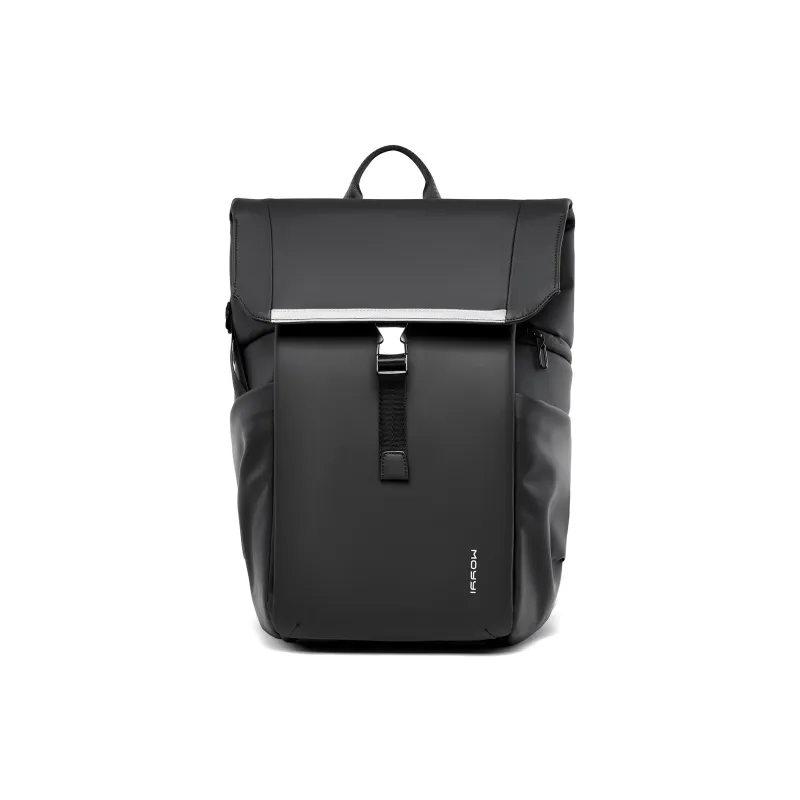 MOYYI Artificial Leather Backpack Regular Men's Black-0
