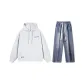 Set (Heather Gray Top+Dark Blue Jeans)