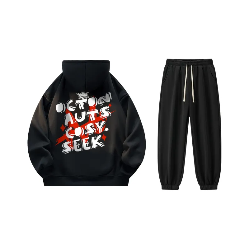 Small Columns Under The Sea Sweatshirt Set Unisex-6