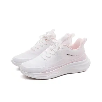 Warrior Cushioning Low Top Casual Running Shoes Women's White Pink