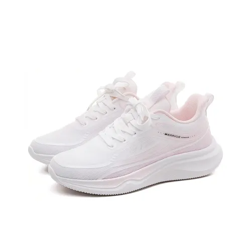 Warrior Cushioning Low Top Casual Running Shoes Women's White Pink