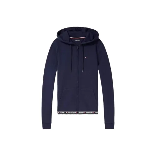 Tommy Hilfiger Logo Tape Hoodie Hoodies Jackets & Coats Women's Blue