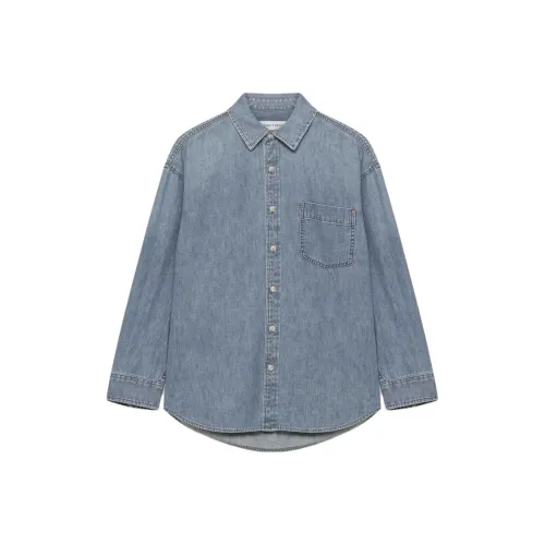 ARITZIA Denim Forum The '80s Comfy Denim Shirt Shirt Women's Light Blue