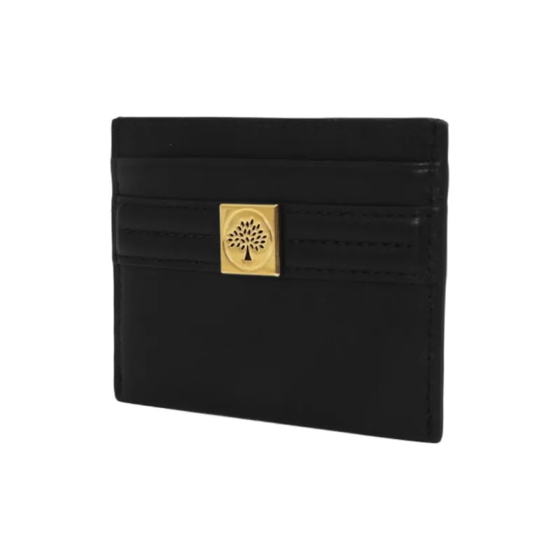 Mulberry Cow Leather Card Holder Men's Black-1