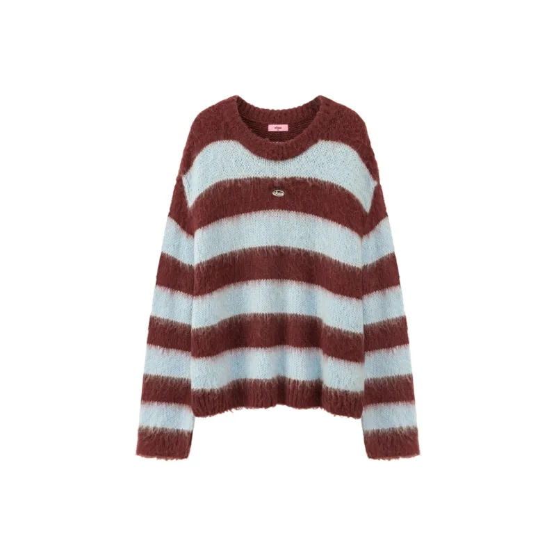 CHUU 24FW Knitwear Women's Black White Stripes-3