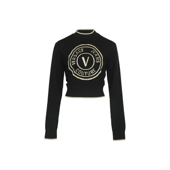 VERSACE JEANS COUTURE Intarsia knit Logo Jumper
