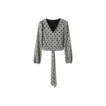 Miss Chipmunk Shirt Women's Polka Dot Check