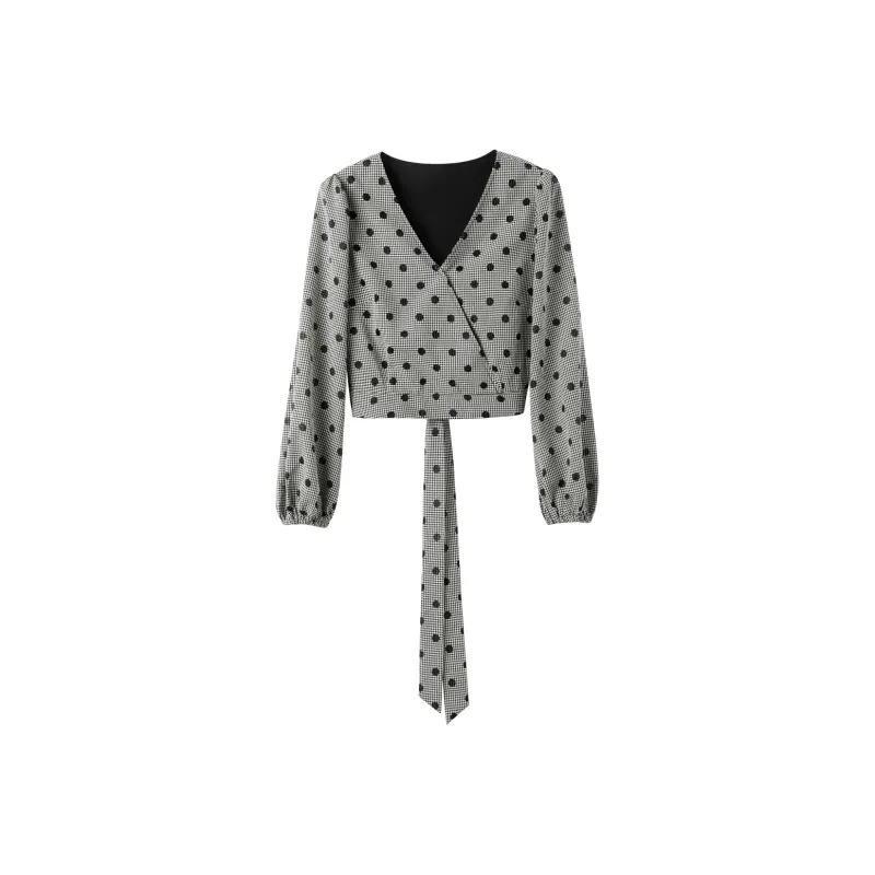 Miss Chipmunk Shirt Women's Polka Dot Check-0