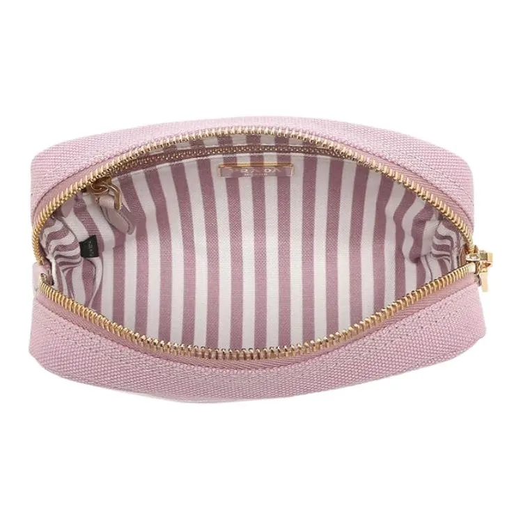 PRADA Canvas Bag, Makeup Bag, Toiletry Bag Women's Pink-2