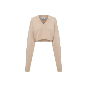 PRADA FW22 Sweater Women's Camel Brown
