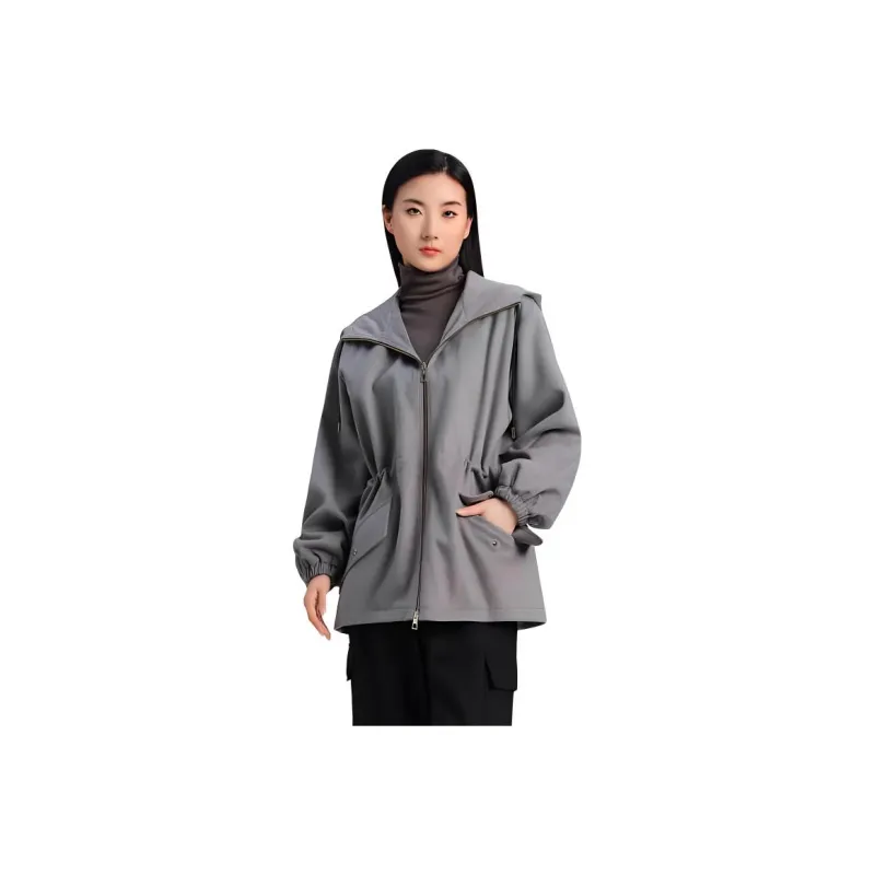 Blood Glitter Jackets Coats Women's Gray-0