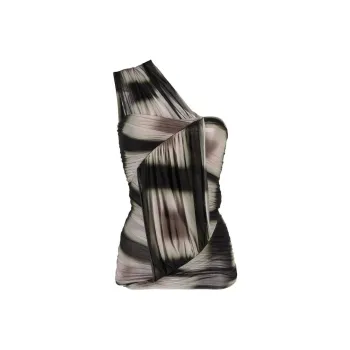RICK OWENS Ombré effect Asymmetric Draped Top