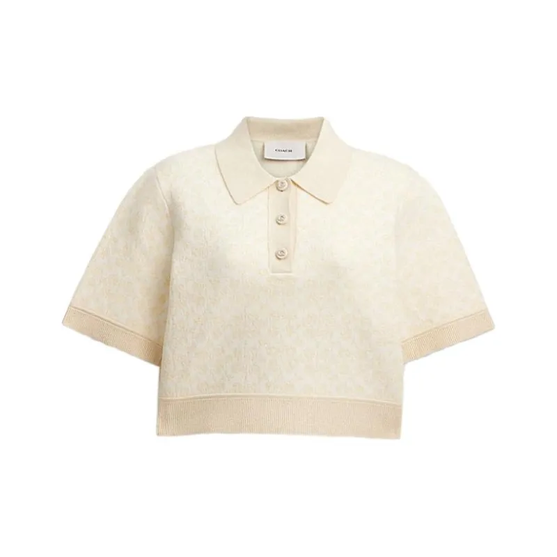 COACH Polo Shirts Women's Beige-0