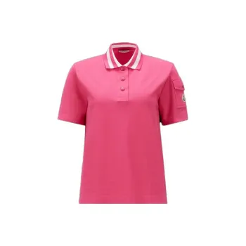 Moncler Polo Shirts Women's Fuchsia