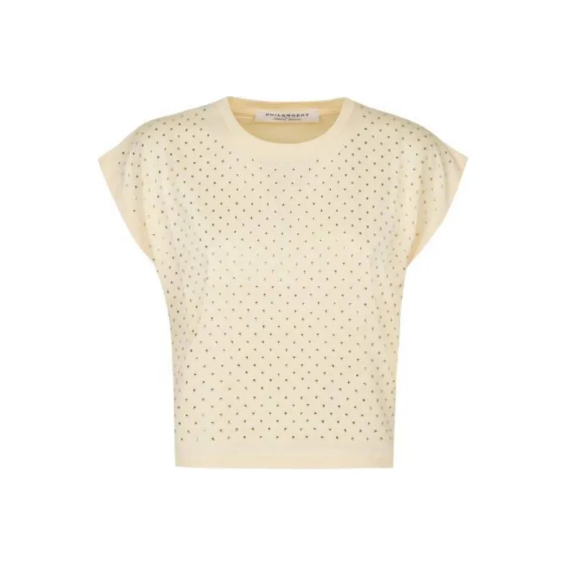 PHILOSOPHY DI LORENZO SERAFINI Embellished T Shirt-0