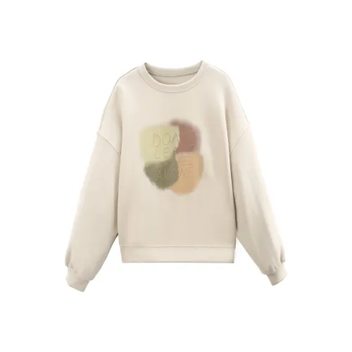 A Paradise For Awakening Sweatshirt Women's Milk Tea