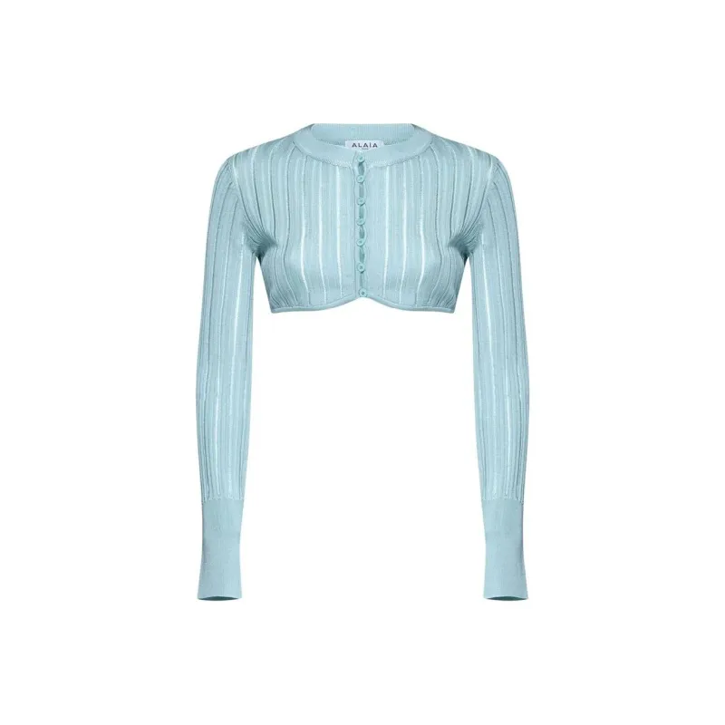 Alaia Crinoline Cropped Cardigan-0