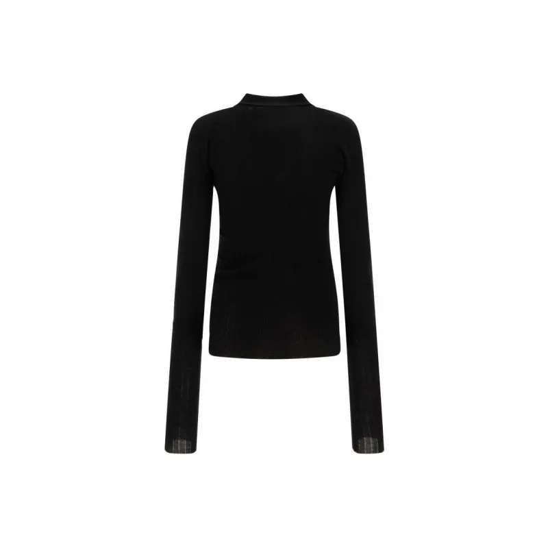 The Attico Half Buttoned Knitted Jumper-0