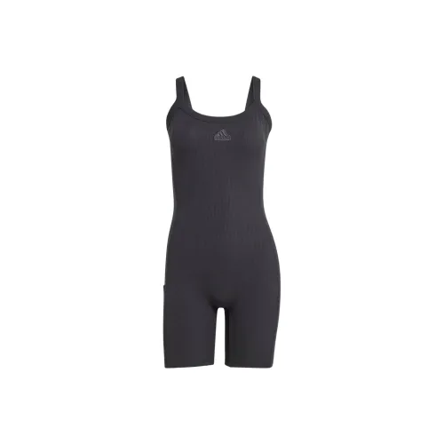 Adidas Lounge Ribbed Bodysuit Bodysuits Women's Black
