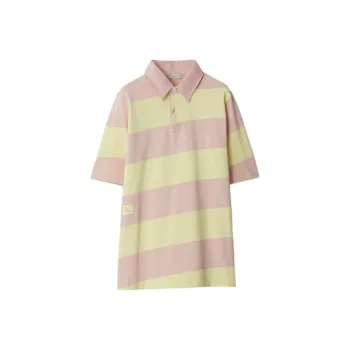 Burberry Striped Short Sleeved Polo Shirt