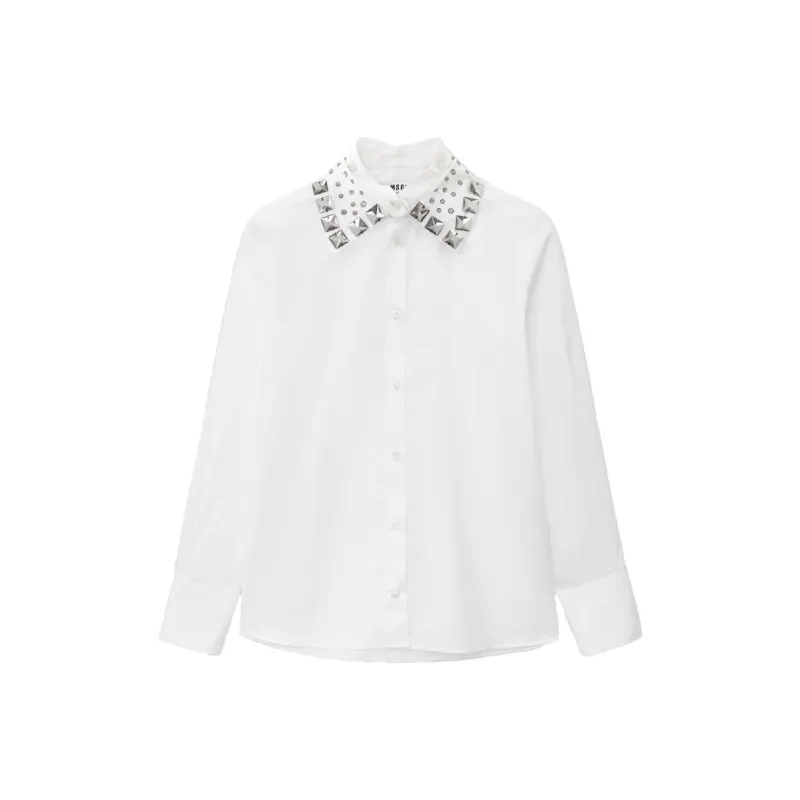 MSGM Long Sleeved Embellished Shirt-0