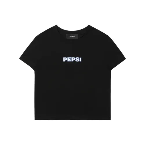 D.Desirable PEPSI 공동 브랜드 에디션 블랙 여성 티셔츠