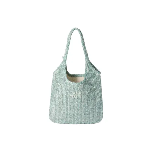 MIU MIU Ivy Polyamide Polyester Shoulder Bag Women's Blue Green