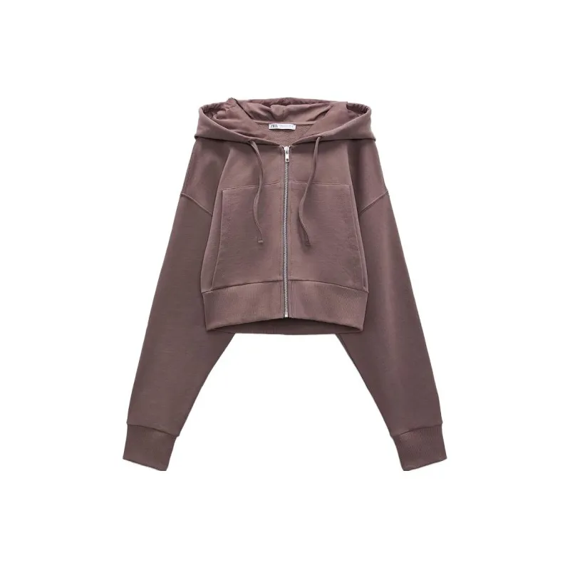ZARA Sweatshirts Women's Eggplant Purple-0