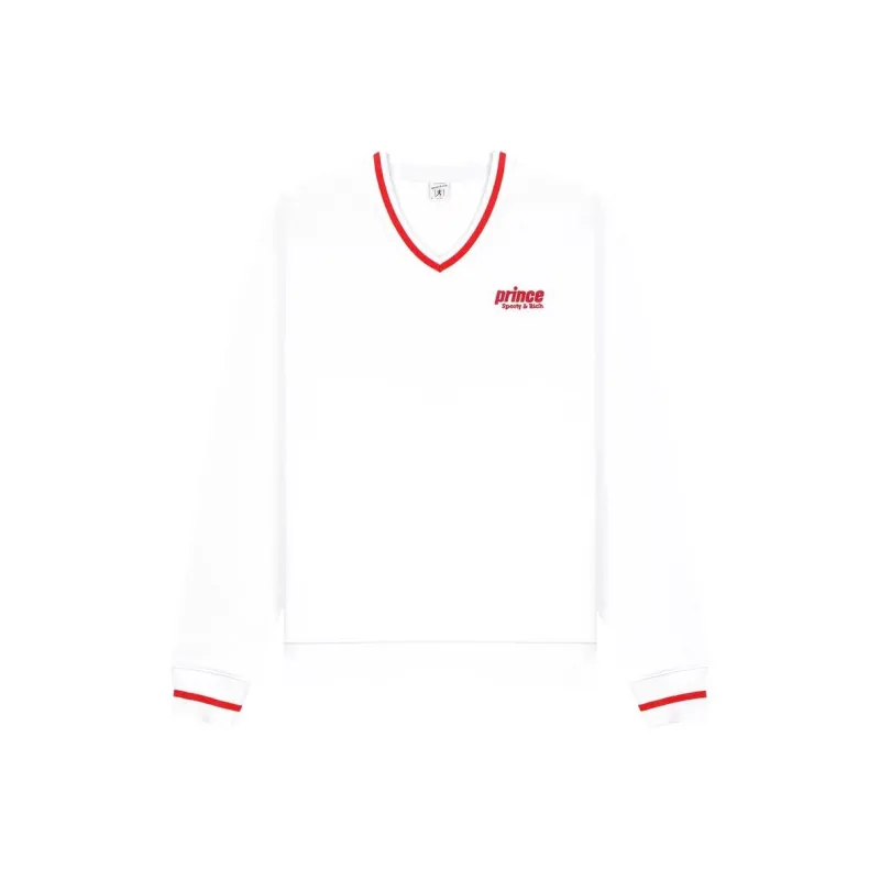 SPORTY & RICH X Prince Sporty V neck Sweatshirt-0