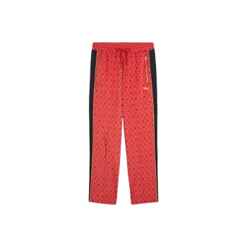 PUMA Knitted Sweatpants Men's Red Flame Color
