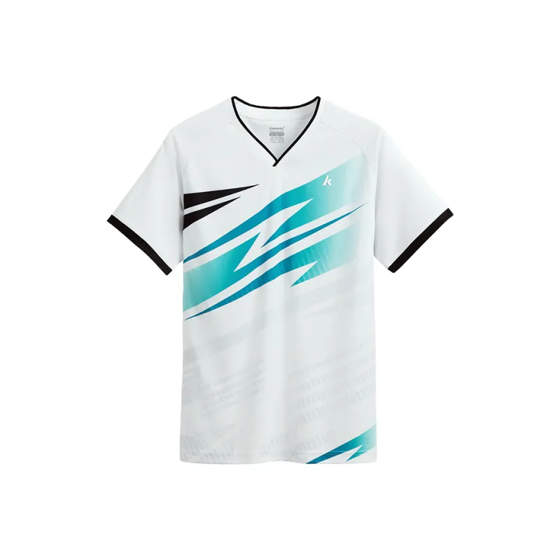 Kawasaki Match Clothing Collection Badminton Jersey Men's White-0