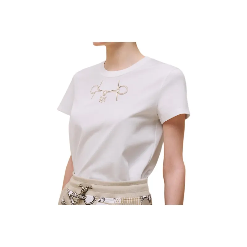 HERMES T-Shirt Women's Gray White-0