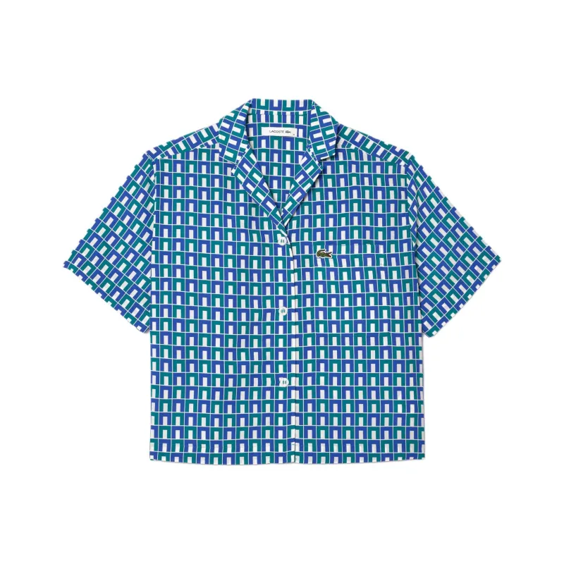 LACOSTE Geometric print Button up Shirt-0