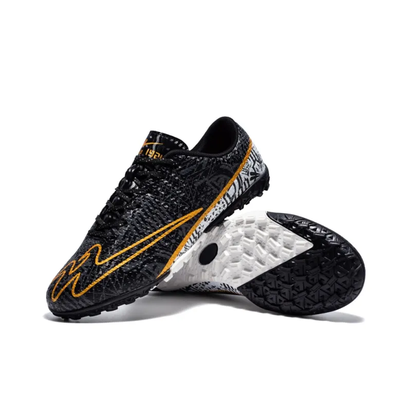 Binary TF Turf Cushioning Abrasion Resistant Lightweight Slip Resistant Soccer Shoes Unisex Black-2