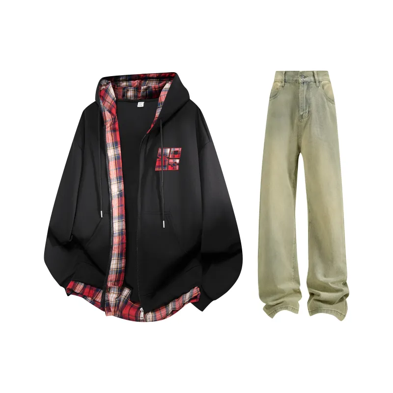 THREEAGAINTHR33 Sweatshirt Set Unisex-12