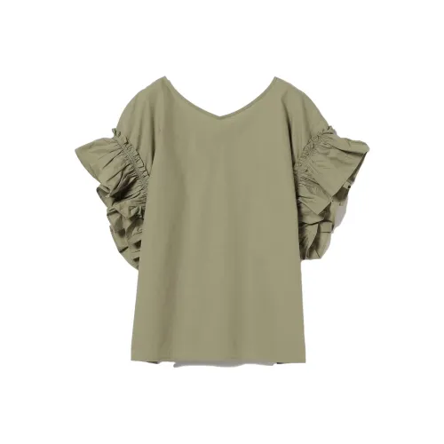 Beams Sweatpants shirts Women's Olive Green