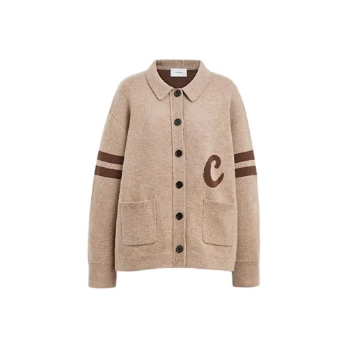 COACH SS24 Knitwear Women's Brown Yellow